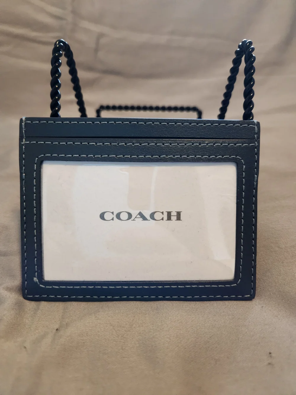 COACH Denim Quilted Card Case